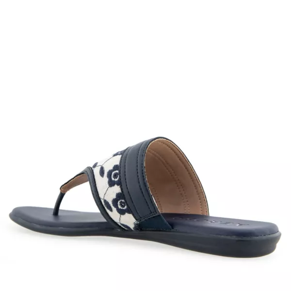 Женские плоские сандалии-шлепанцы Illia Aerosoles, цвет natural navy — фото 3