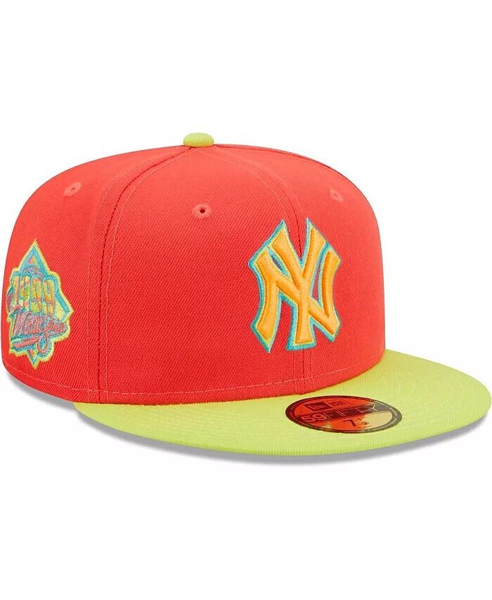 

Мужская красная, неоново-зеленая шляпа New York Yankees Lava Highlighter Combo 59FIFTY New Era