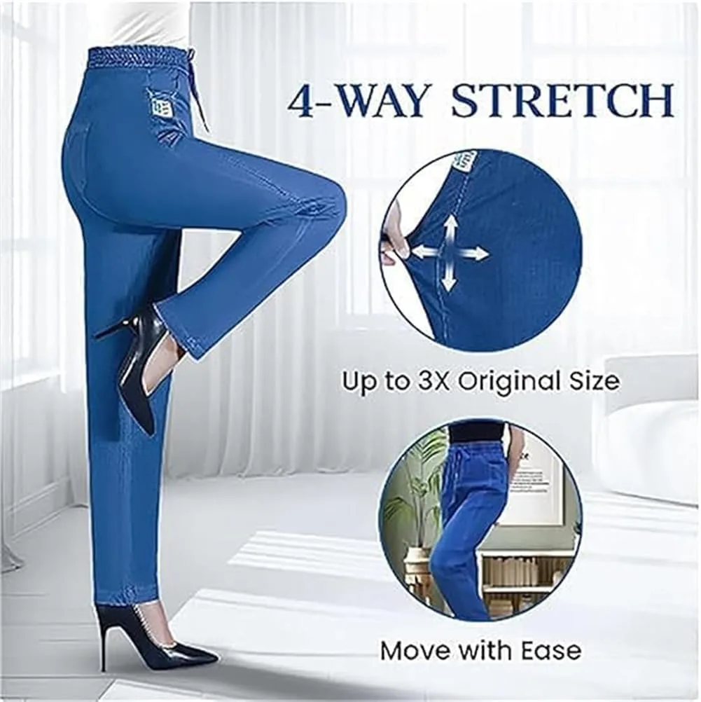 Женские джинсы Mom Wear с высокой посадкой и супер-стретч — фото 4