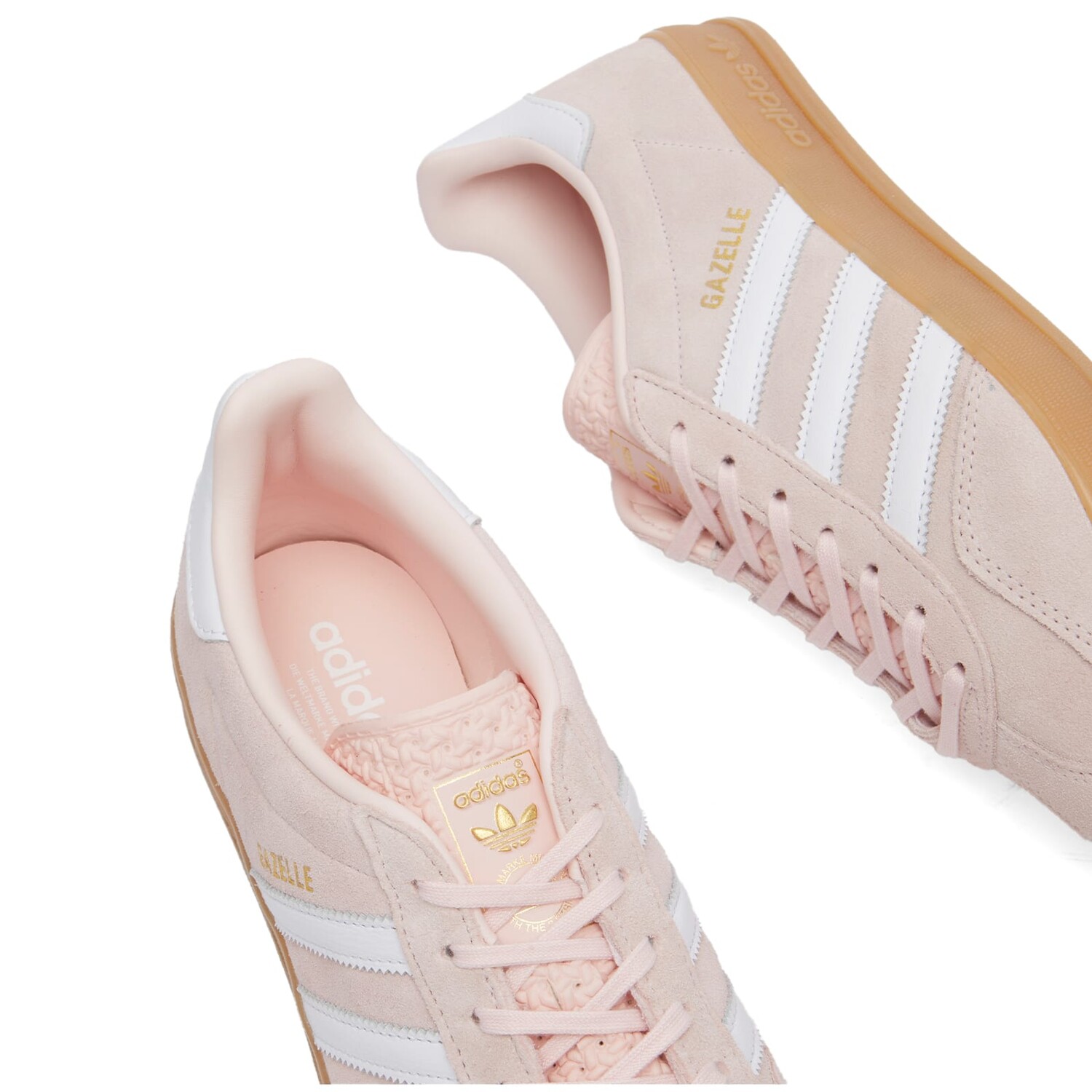 Кроссовки Adidas Gazelle Indoor W, цвет Sandy Pink, White & Gum — фото 3