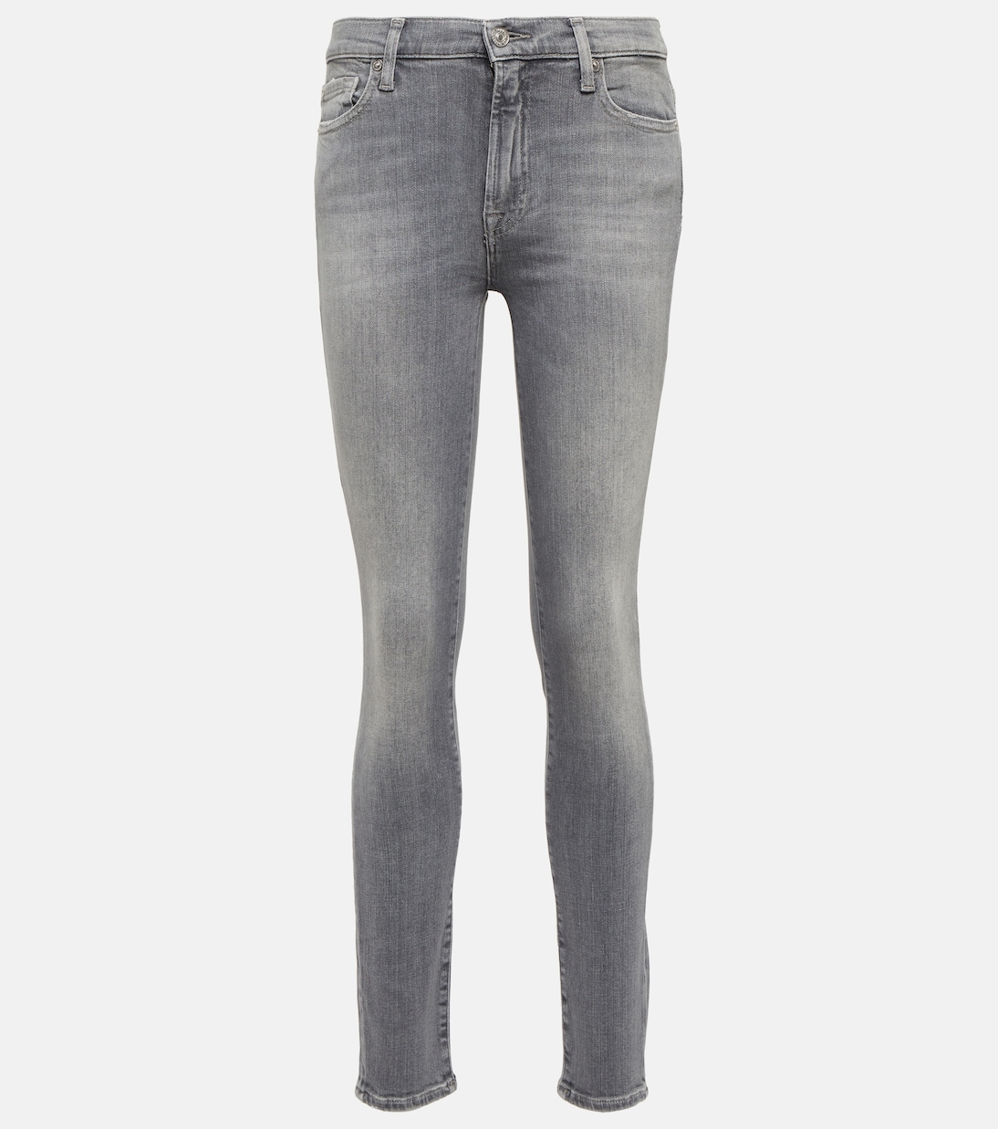 

Джинсы скинни Slim Illusion средней посадки 7 For All Mankind, серый