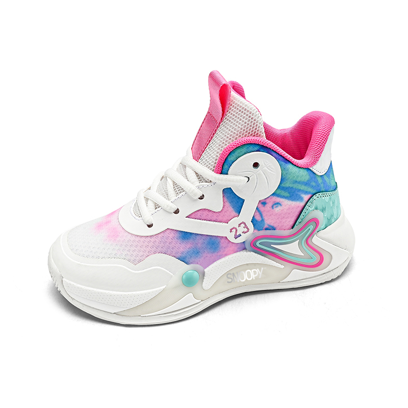 

Детские баскетбольные кроссовки с высоким берцем, противоскользящие, устойчивые к истиранию, дышащие, с защитой от ударов SNOOPY, красный