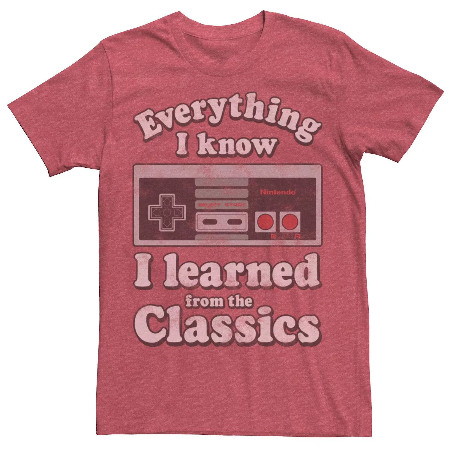 

Мужская футболка Learn The Classics для контроллера Nintendo NES Licensed Character