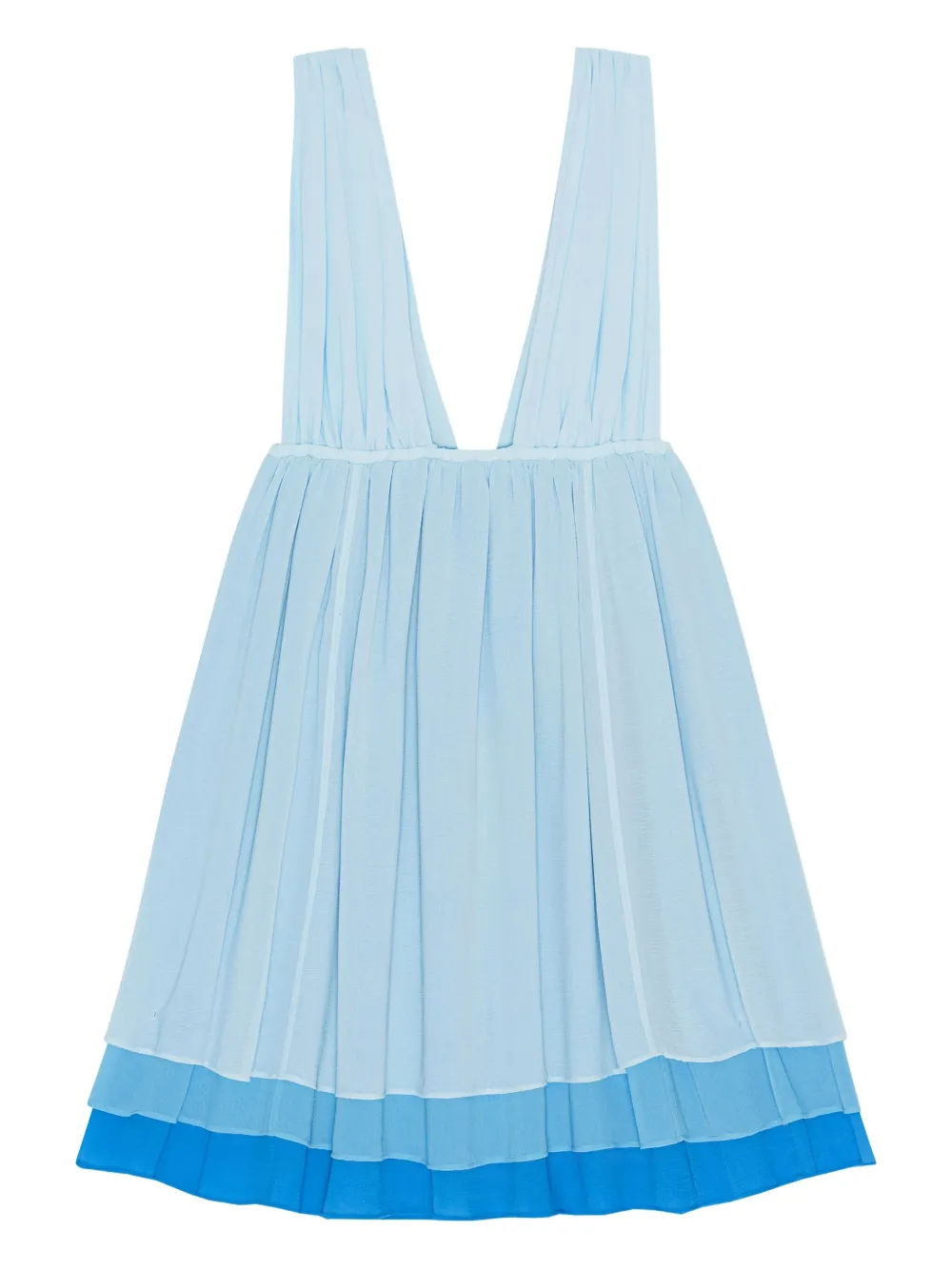 

Платье с V-образным вырезом Ganni, синий