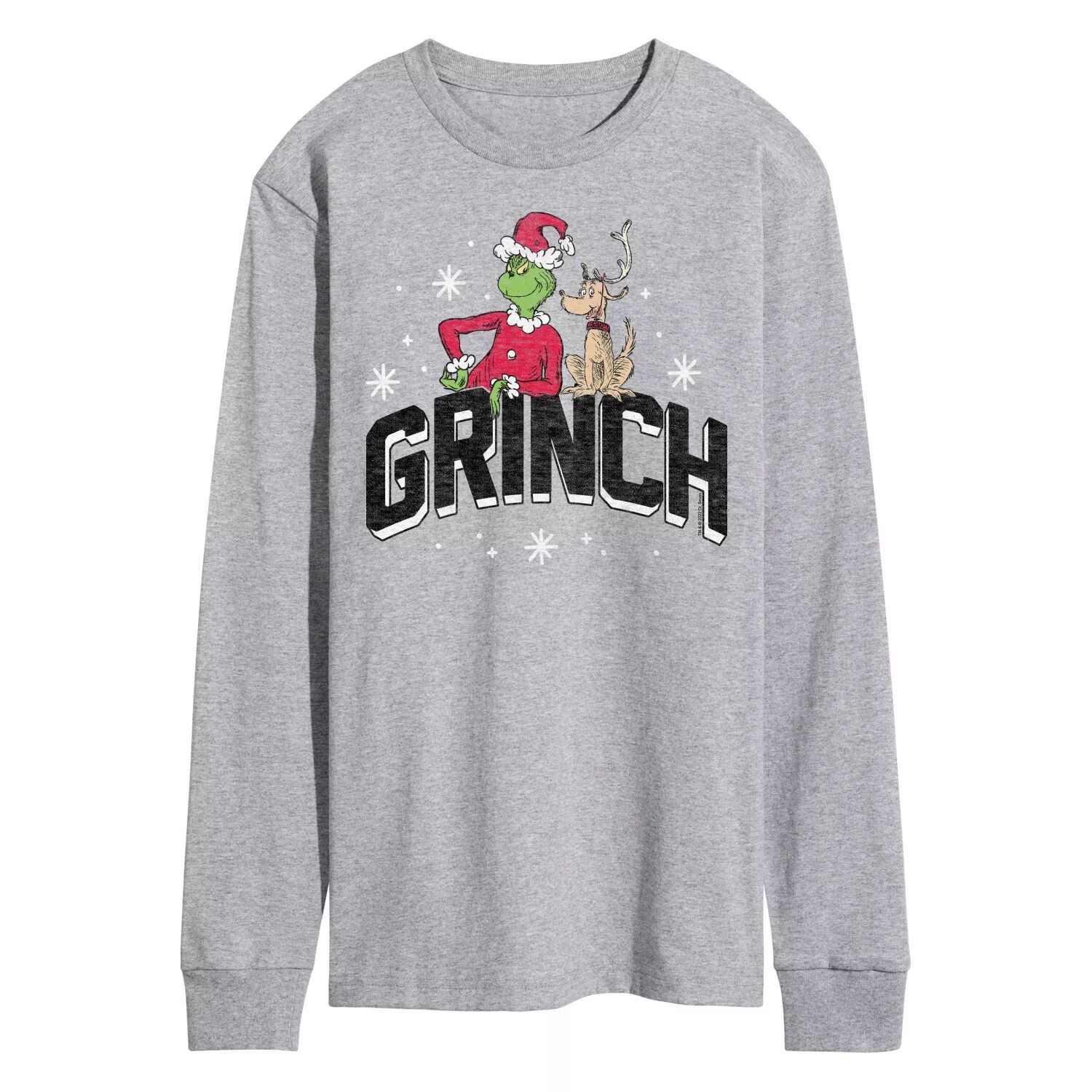 

Мужская футболка с длинными рукавами Dr. Seuss Grinch Licensed Character