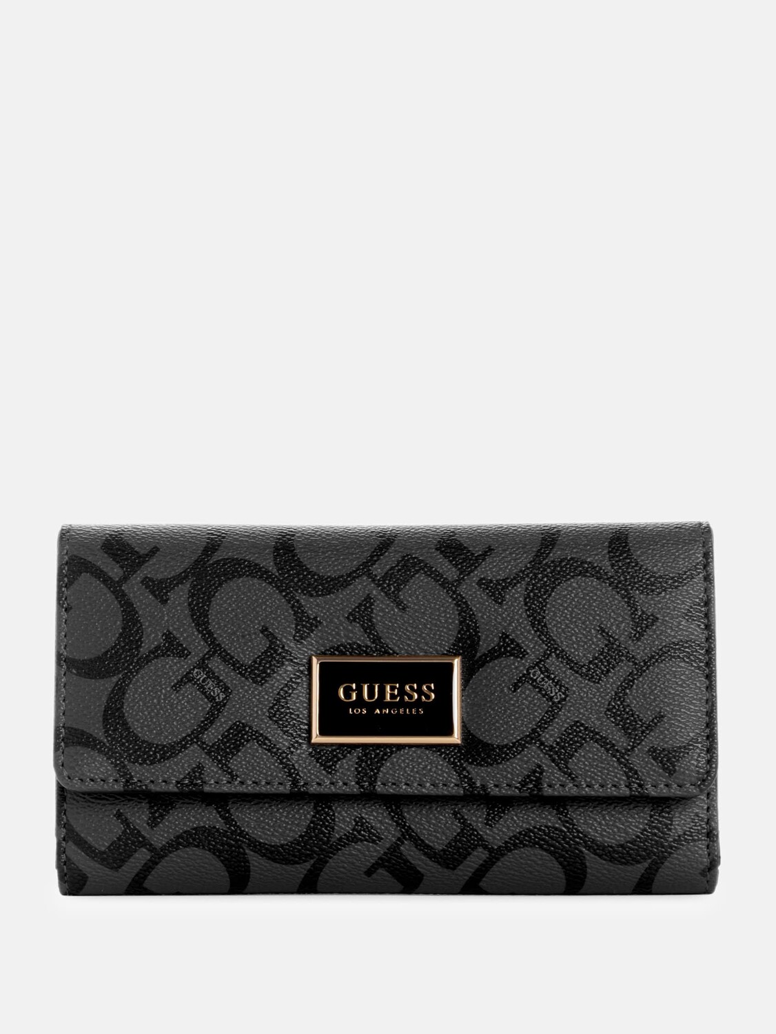 

Тонкий кошелек-клатч с логотипом Abree Guess Factory, цвет Coal Multi