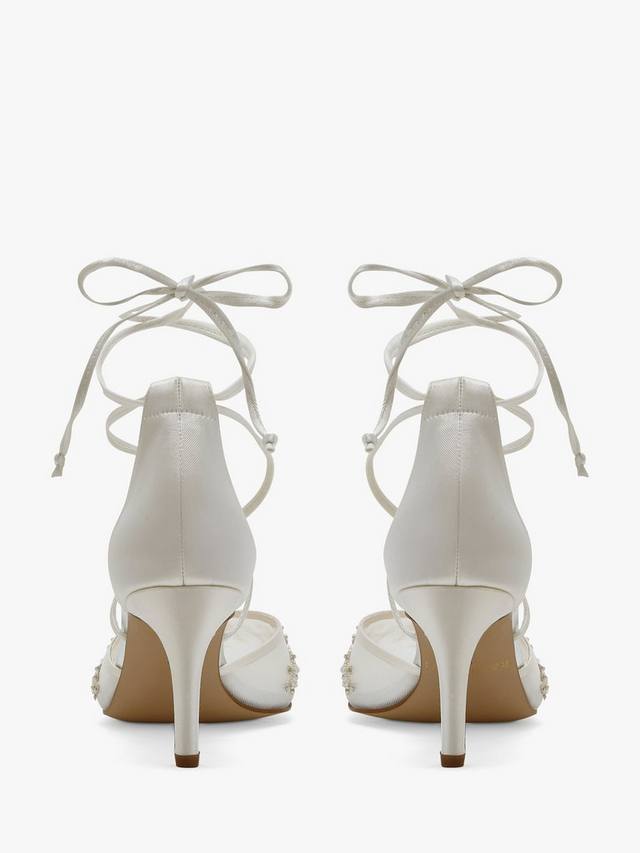 Свадебные туфли mirabella из атласа и тюля Rainbow Club, цвет Ivory Satin — фото 3