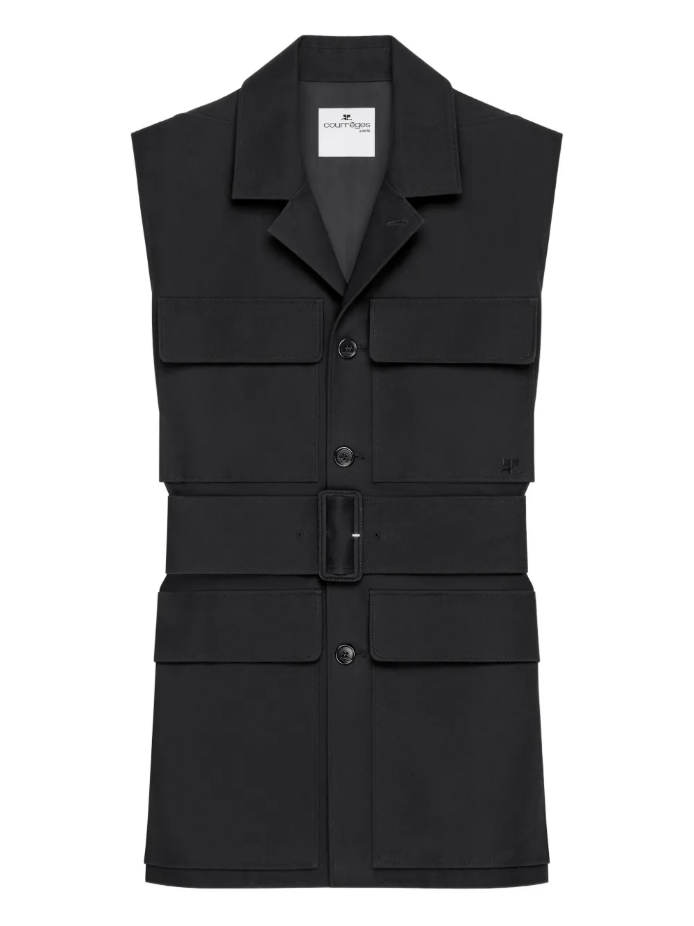 

Жакет с поясом Courrèges, черный