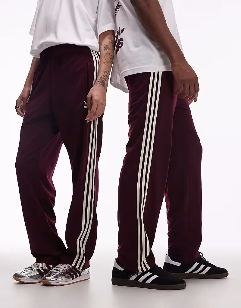 Спортивные брюки Adidas Originals Firebird Loose бордового цвета