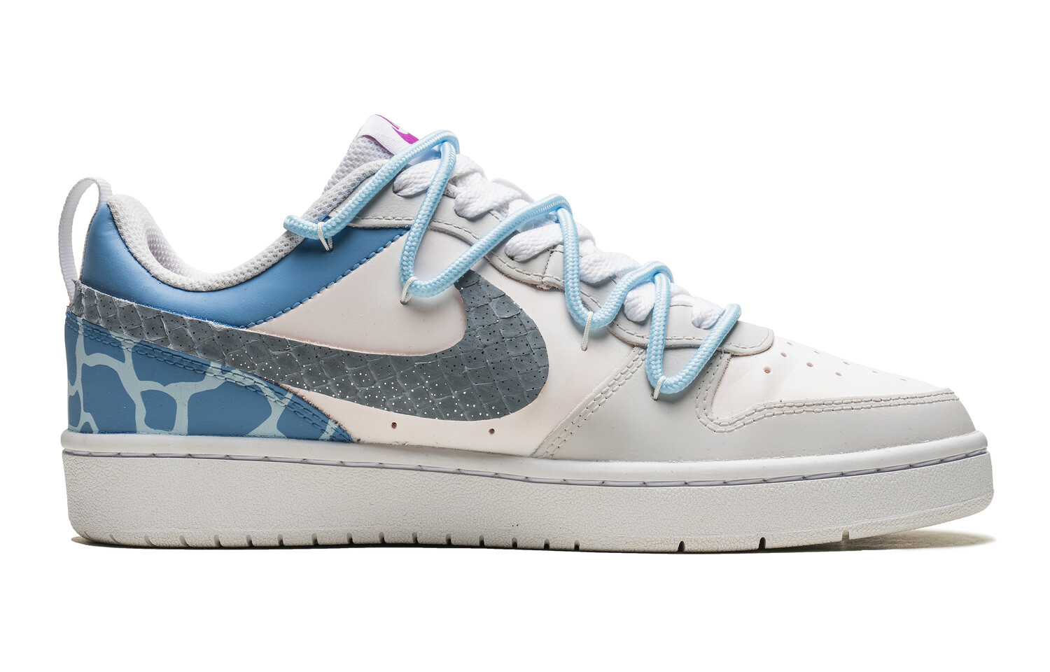 

Кроссовки Nike Court Borough Skateboarding Shoes Women's Low-top Gray/Blue, светло-серый