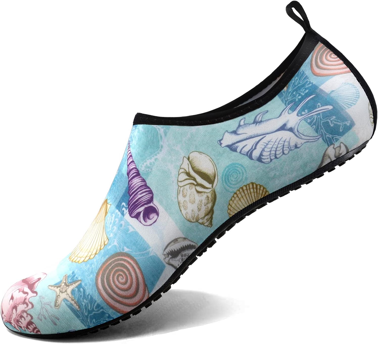 

Водные тапочки для женщин и мужчин, быстро сохнущие акваноски для плавания, пляжа, занятий йогой, спорта, аксессуары для бассейна и кемпинга, необходимые для взрослых и молодежи, размеры Athmile, Shells in the Ocean