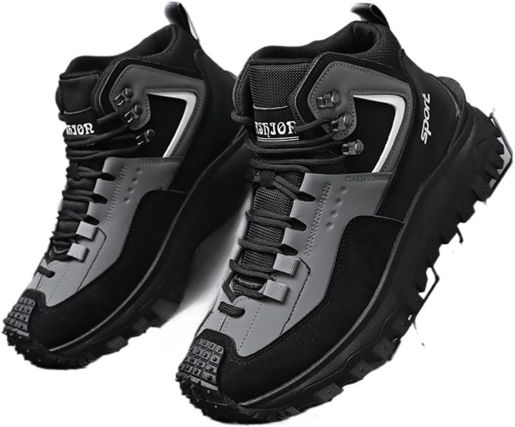 

Прочные походные кроссовки из замши и сетки с амортизирующей подошвой для активного отдыха на природе и повседневной носки. Отличаются износостойкой подошвой, легким дизайном и спортивным стилем для мужчин Ctkvbmeoi, серый