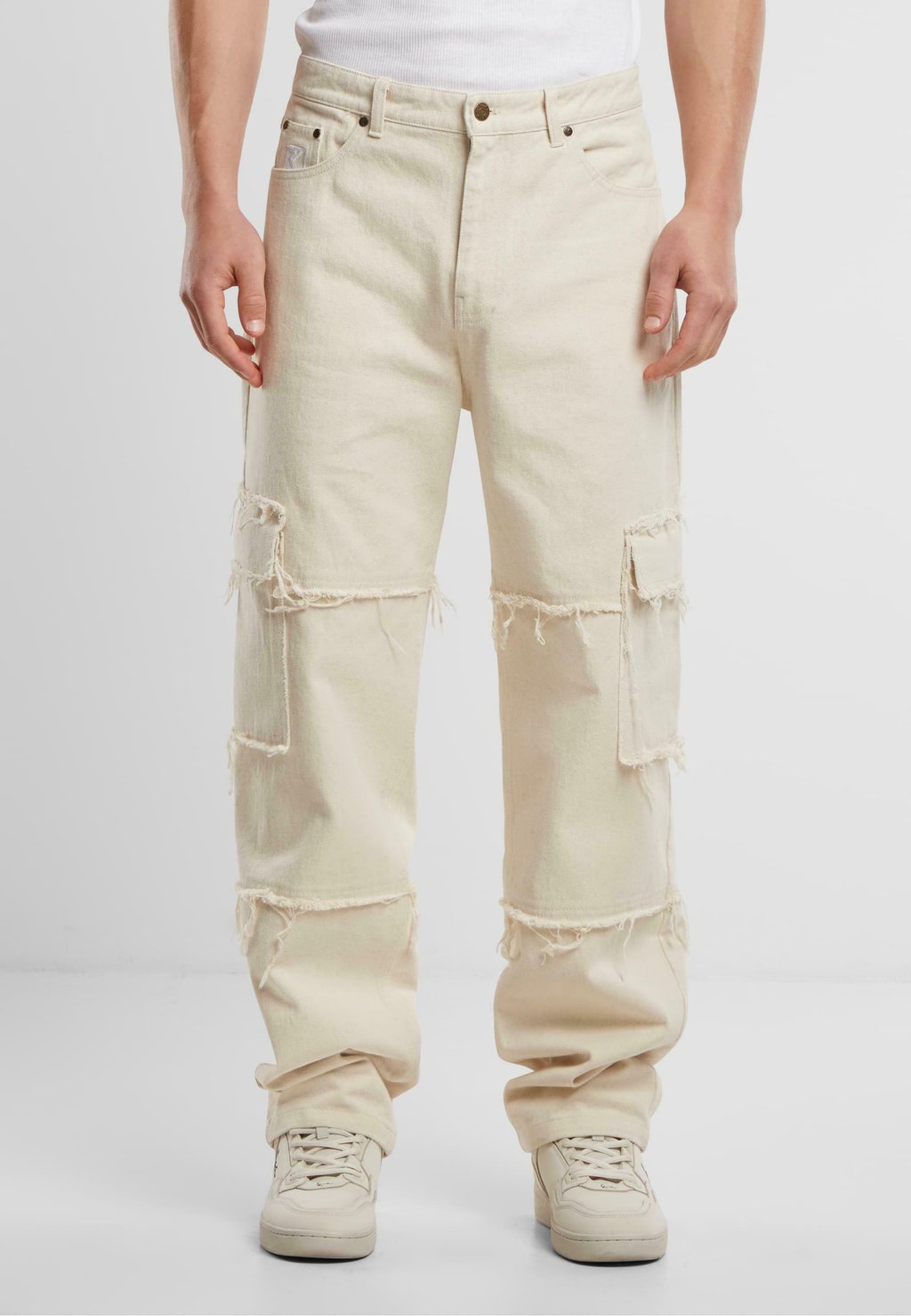 

Брюки карго FRINGED BAGGY Karl Kani, белый