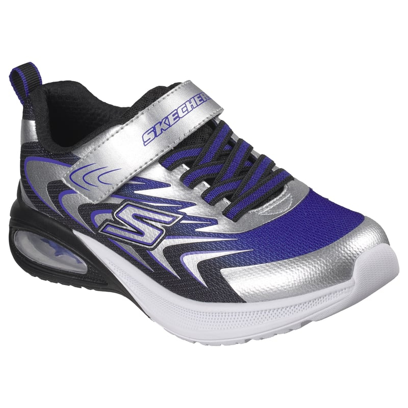 Детские повседневные кроссовки Microspec Max Advance Silver Skechers Kids, серебряный — фото 4