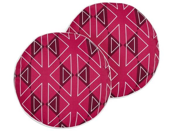 

Подушка Beliani 2 шт MEZZANO, 40x40x40 см цвет hellviolett/pink/weiß