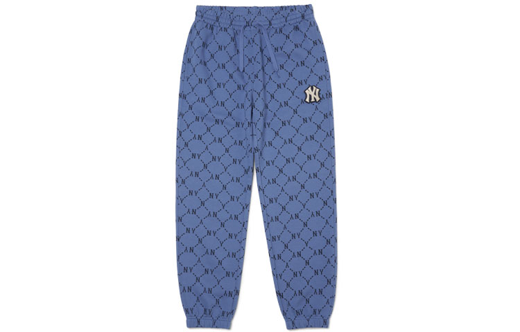 

Вязаные спортивные брюки унисекс синие MLB