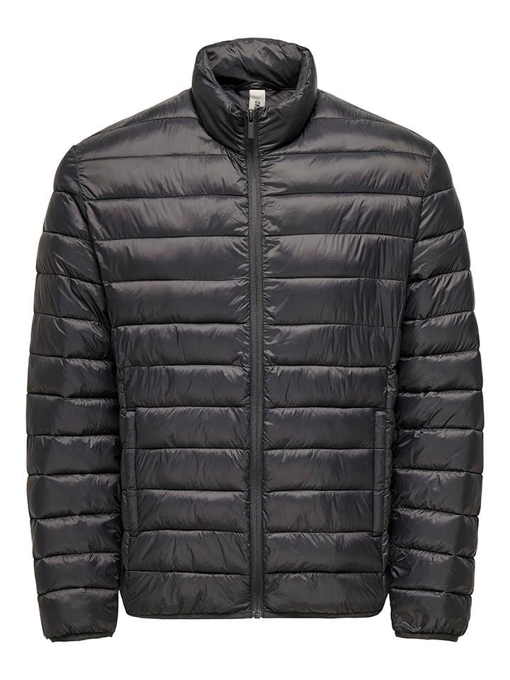 

ONLY & SONS Стеганая куртка "Гэвин" черного цвета