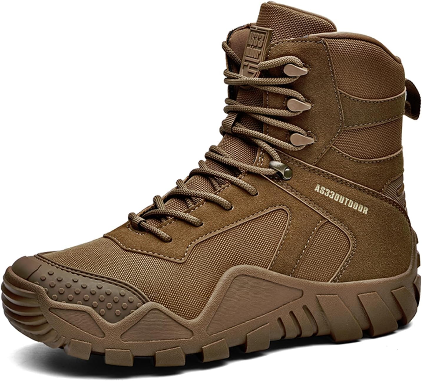

Мужские высокие тактические ботинки для джунглей и боевых действий, 15 см мотоциклетные ботинки на щиколотку, полицейские, армейские, для походов, пустыни и скалолазания Qklmwes, коричневый