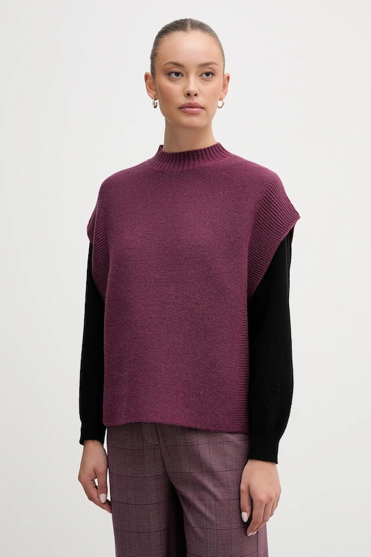 

Жилет из смесовой шерсти United Colors Of Benetton, фиолетовый