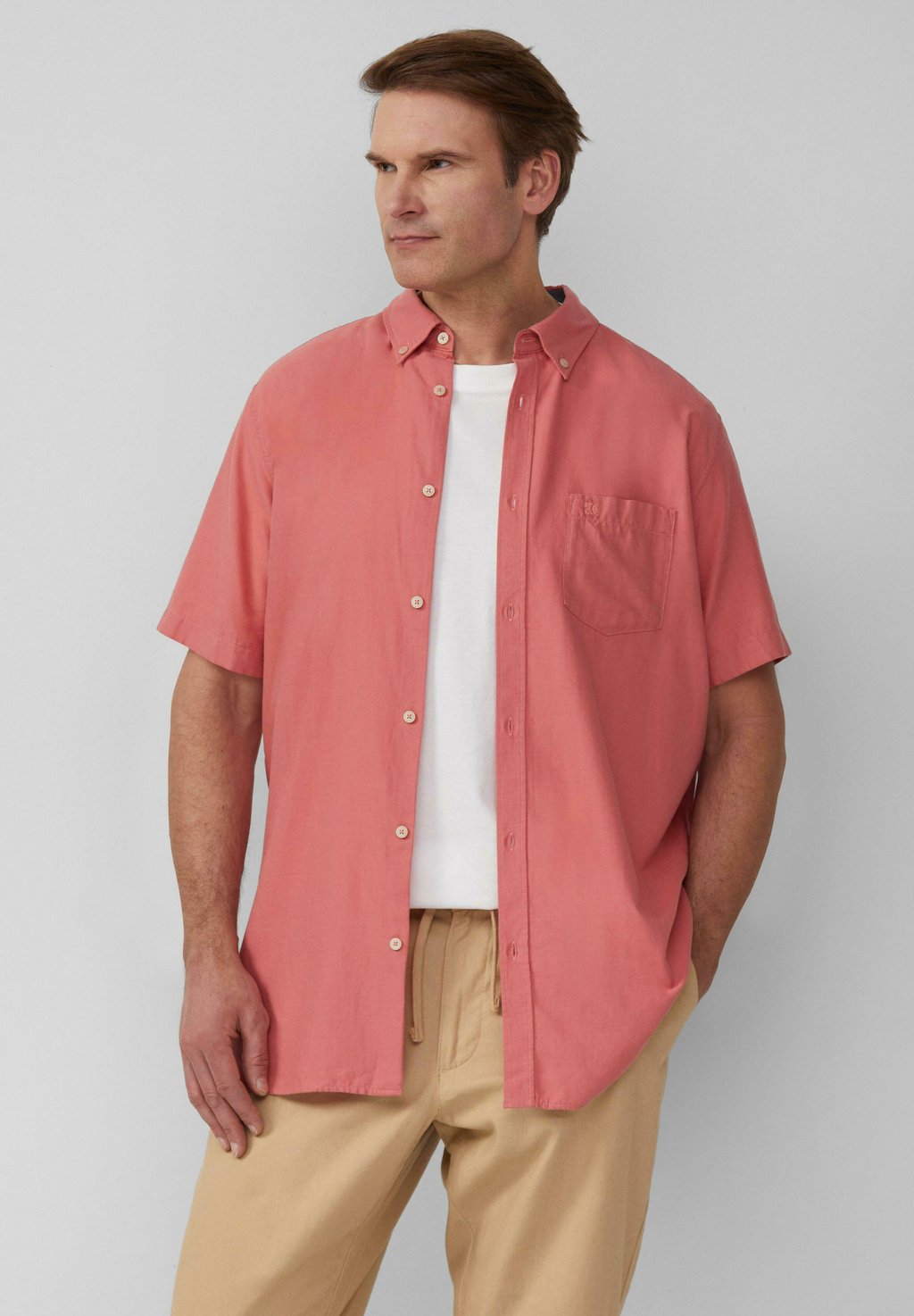 

Рубашка REGULAR FIT KURZÄRMELIGES KRAGEN s.Oliver, коралловый