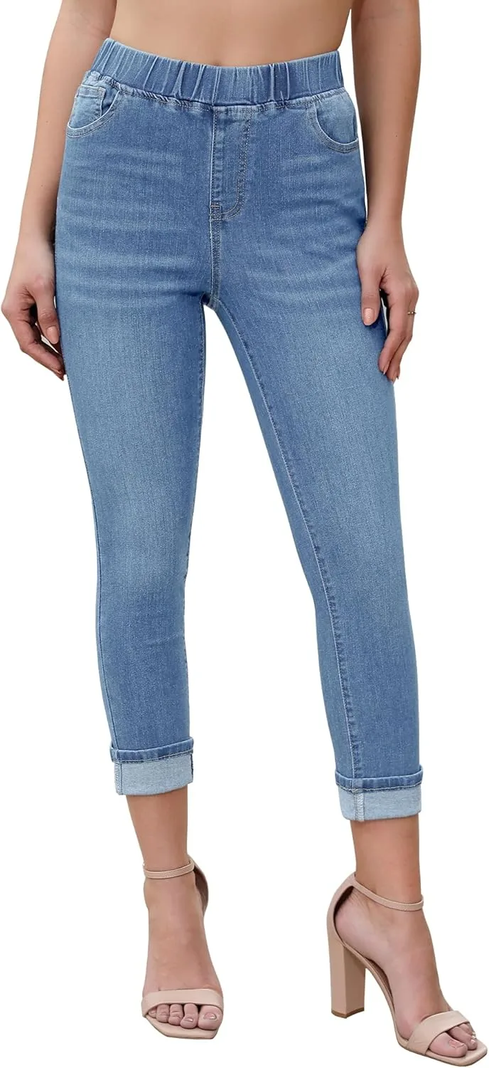 

Женские капри Vetinee с высокой талией на резинке