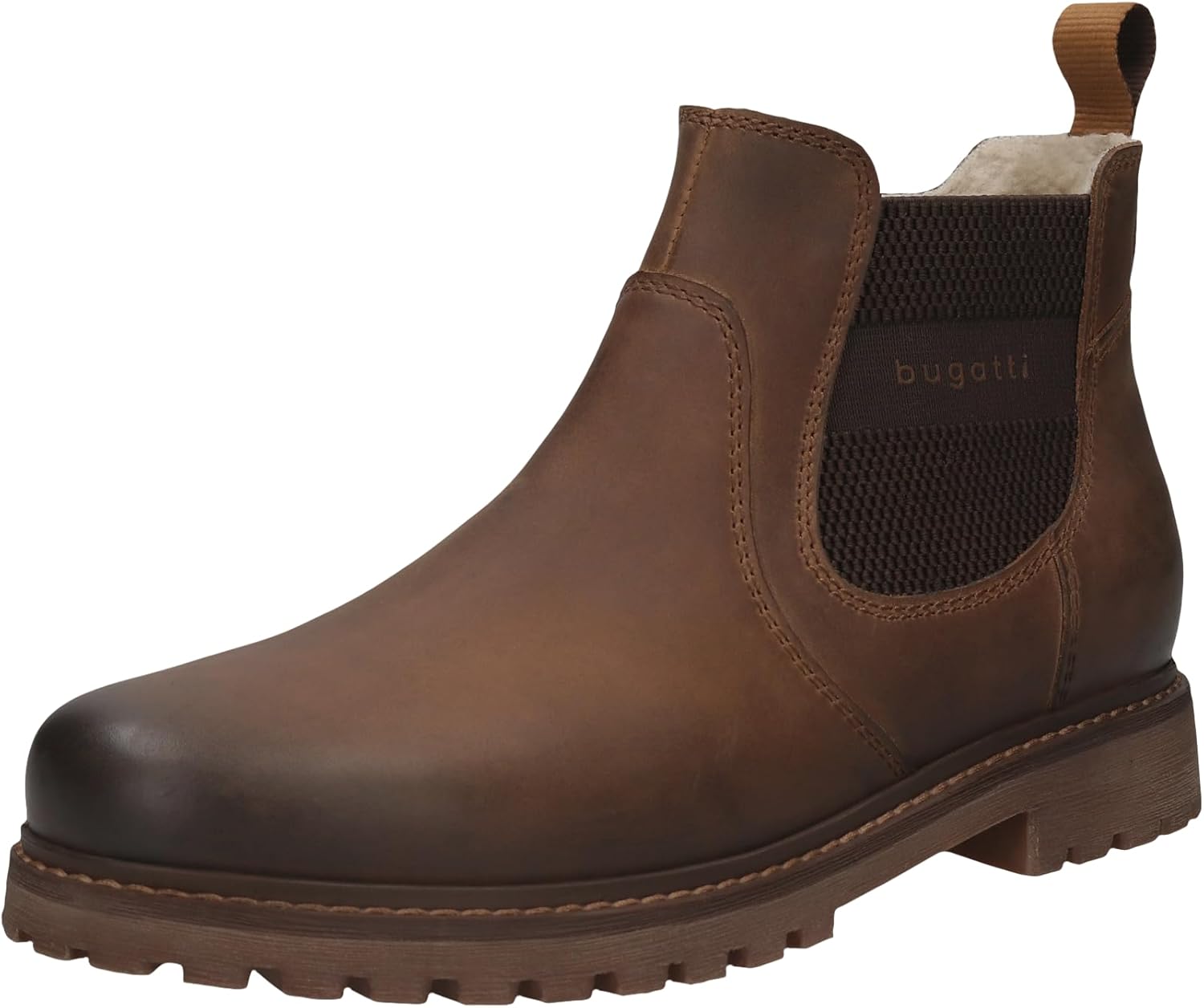 

Мужские современные ботинки Bugatti с теплой подкладкой, Cognac