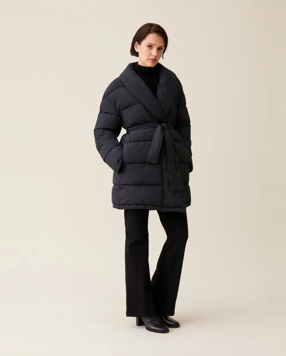 

Женская куртка с шалевым воротником и поясом Claudie Pierlot, черный