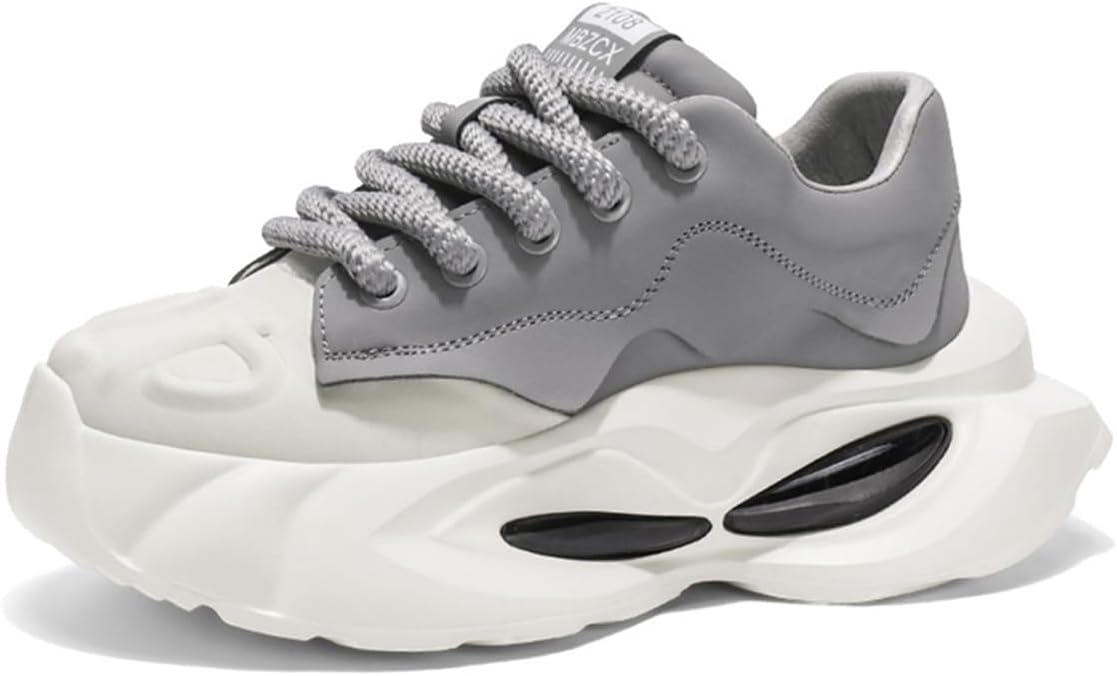 

Мужские массивные кроссовки для ходьбы, модные кроссовки с цветными вставками, легкие, дышащие, ретро, повседневные Zhoupulp, серый