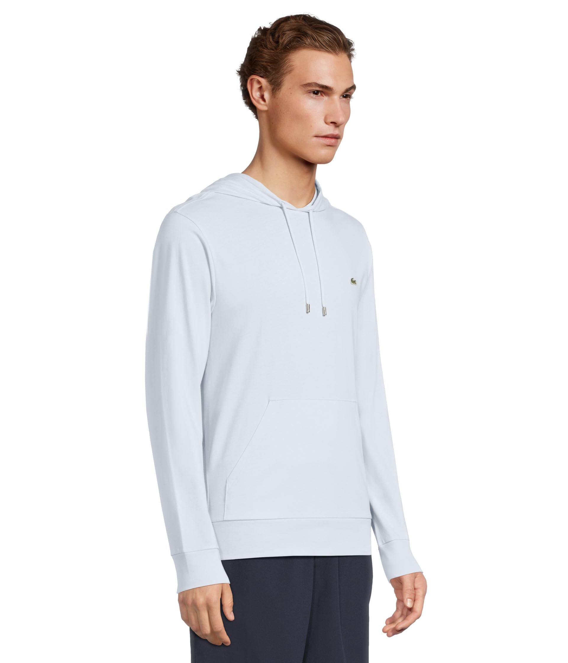 Футболка Lacoste Hooded Cotton Jersey T-shirt, цвет Light Blue — фото 2