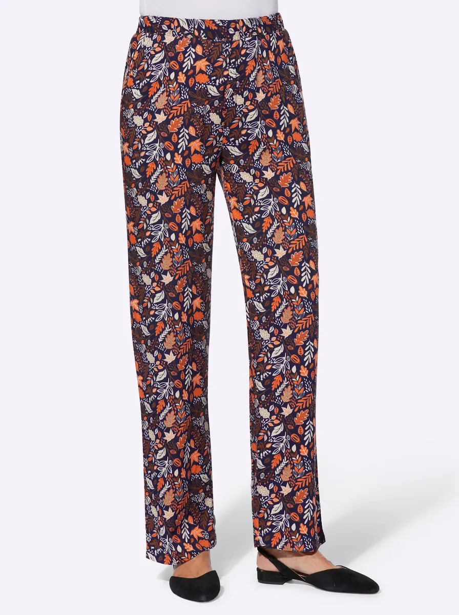 

Тканые брюки Classic Basics, цвет Marine-Papaya-Bedruckt