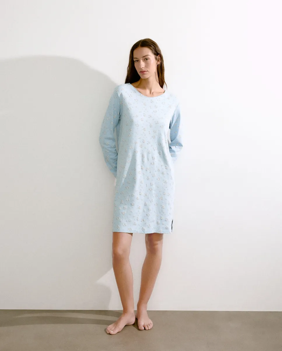 

Женская ночная рубашка с цветочным принтом Énfasis, белый