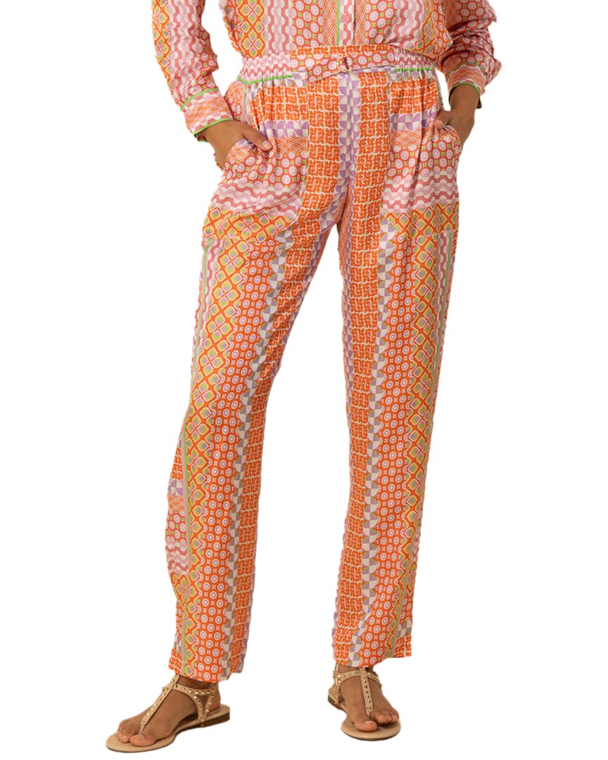 

Брюки Hale Bob Rhea из смесовой шелковой ткани, оранжевый