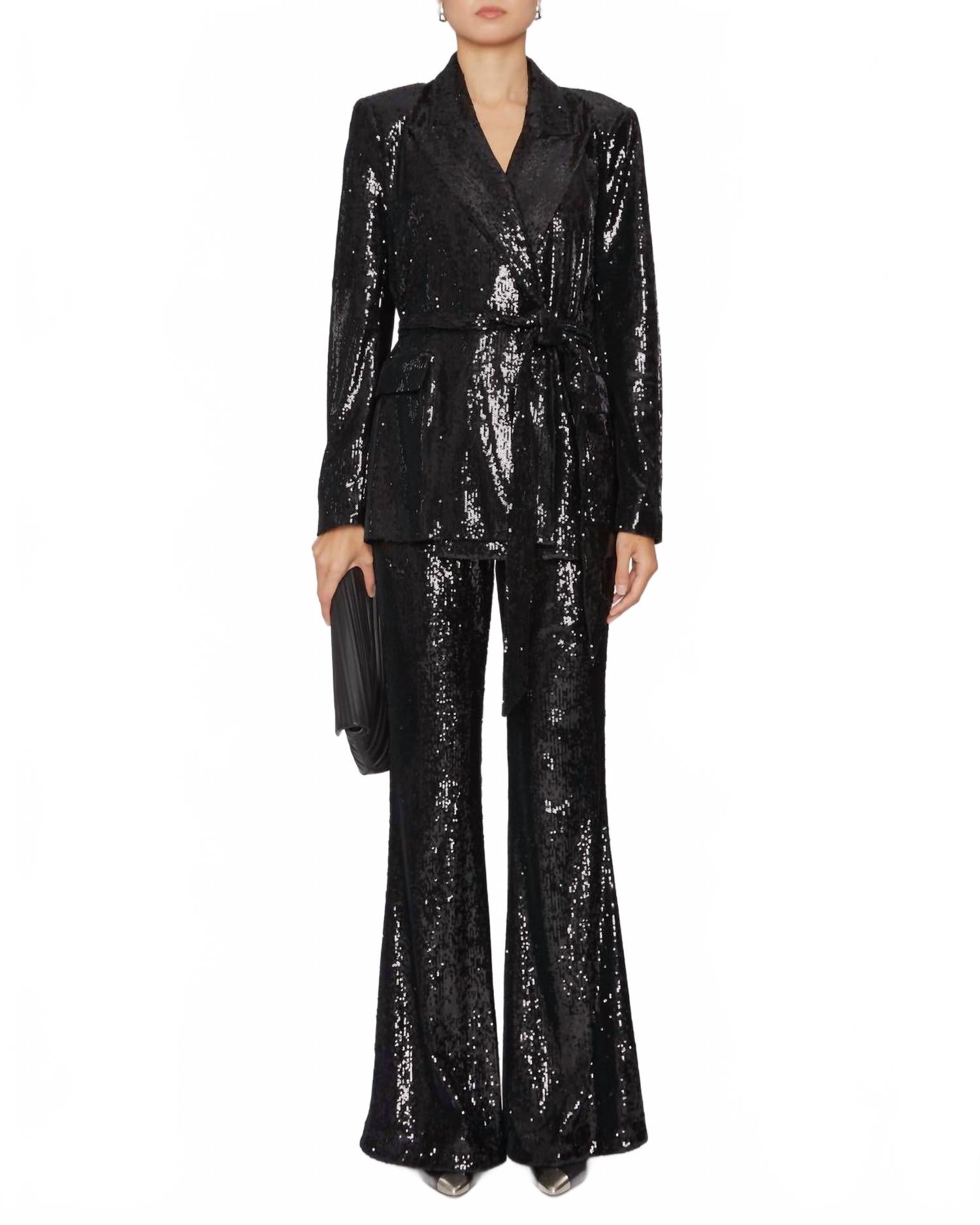 

L'Agence Блейзер Jordana с поясом и запахом, черный