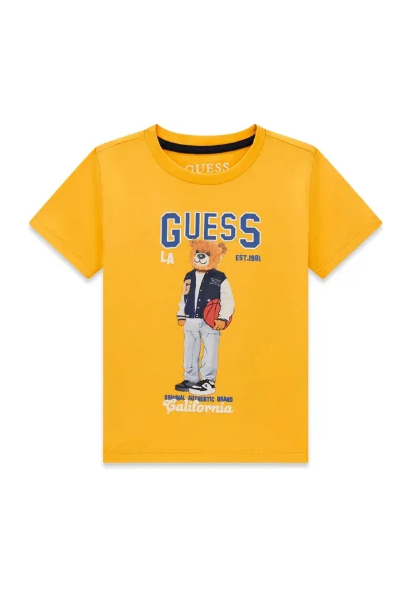 Футболка детская Guess, модель ss t-shirt print t-shirt, желтый — фото 4