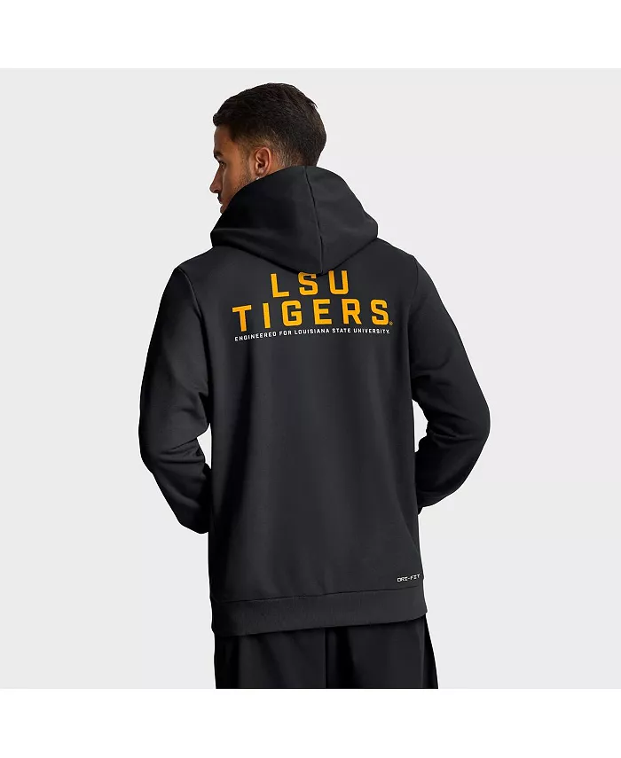 Мужская черная толстовка LSU Tigers 2025 Sideline Performance с молнией Nike — фото 2