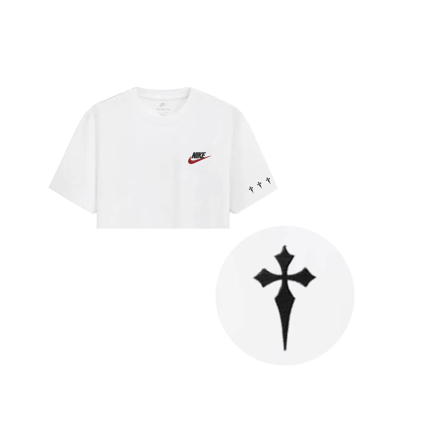 Футболка Nike Sportswear с логотипом белая — фото 4