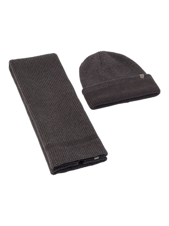 

Подарочная коробка с шапкой и вязаным шарфом черного цвета Camel Active