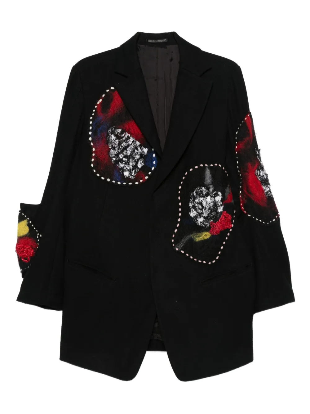 

Жакет с шерстяными вставками Yohji Yamamoto, черный