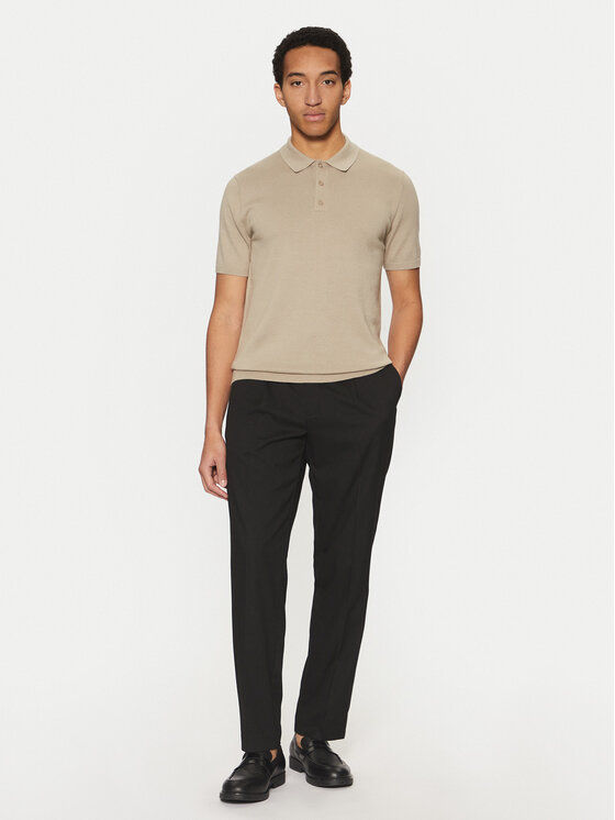 Рубашка поло стандартный крой K10K114476 Calvin Klein, бежевый — фото 2