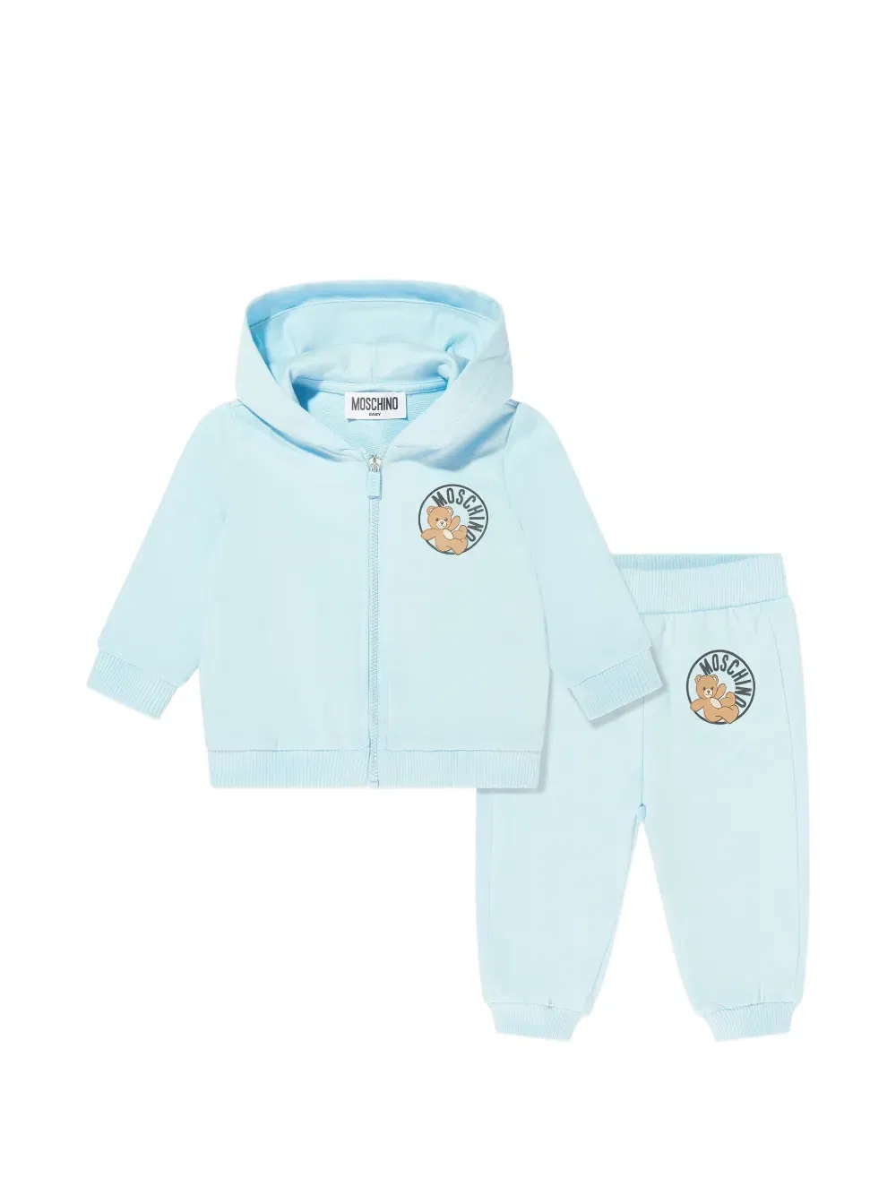 Спортивный костюм с изображением медведя Moschino Kids, синий
