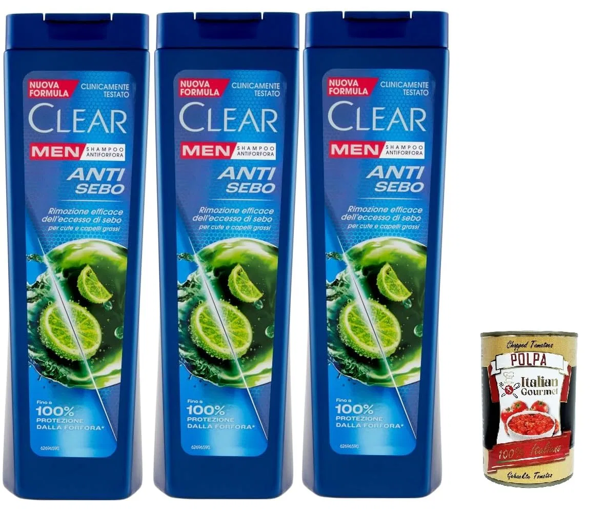 Мужской шампунь Clear Anti Sebo для жирных волос и кожи головы Italian Gourmet E.R.
