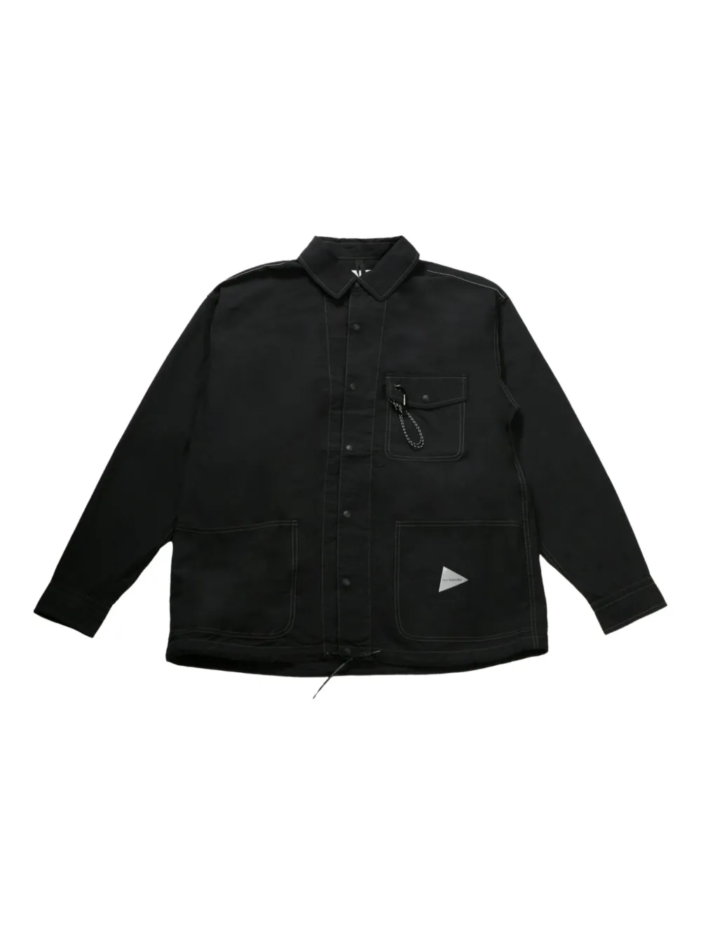 

Contrast-stitch denim jacket and Wander, черный