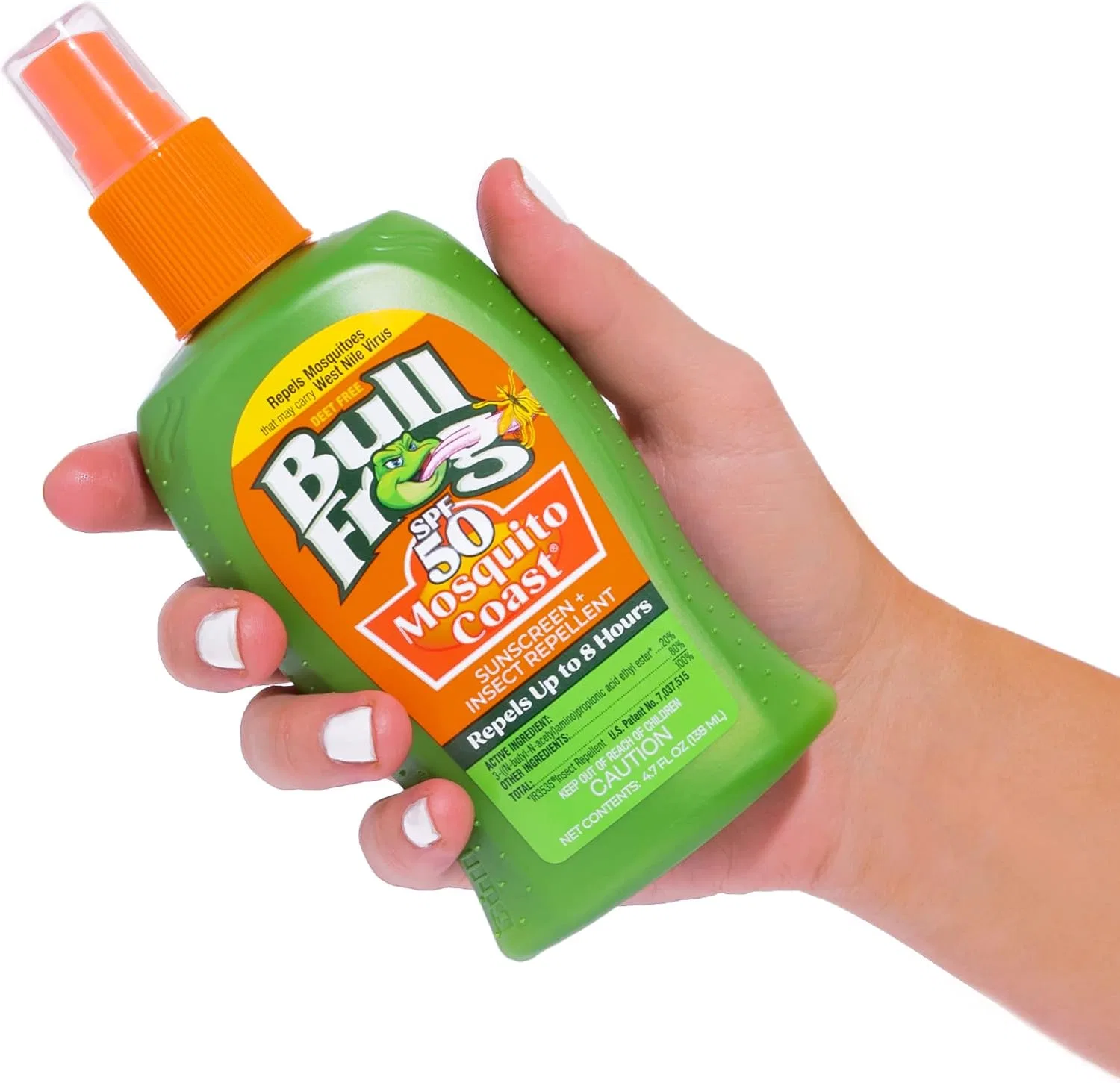 Спрей для загара и защиты от насекомых BullFrog SPF 50 4.7 Fl Oz — фото 3