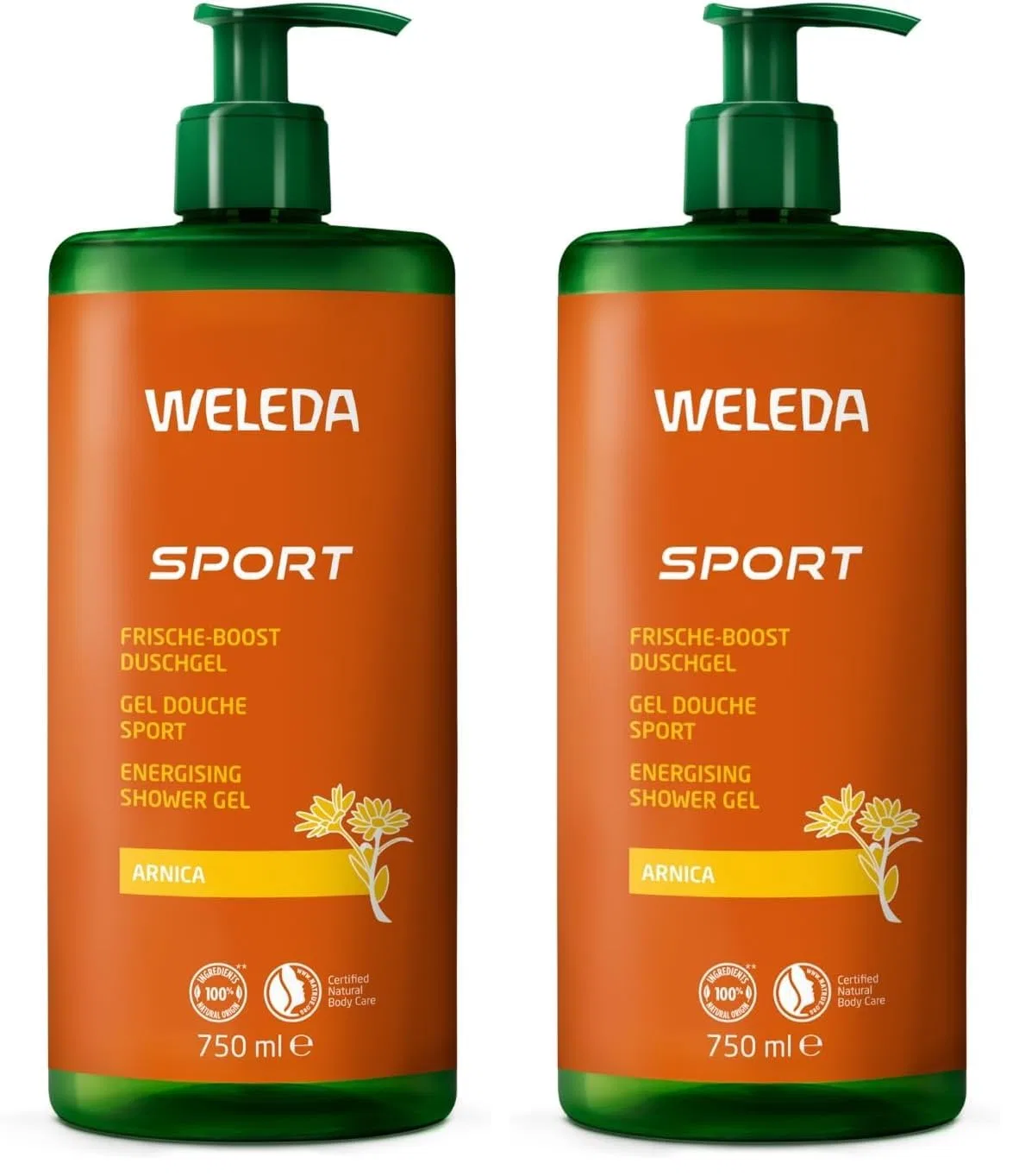 Веганский спортивный гель для душа с арникой WELEDA Bio Sport XXL Weleda