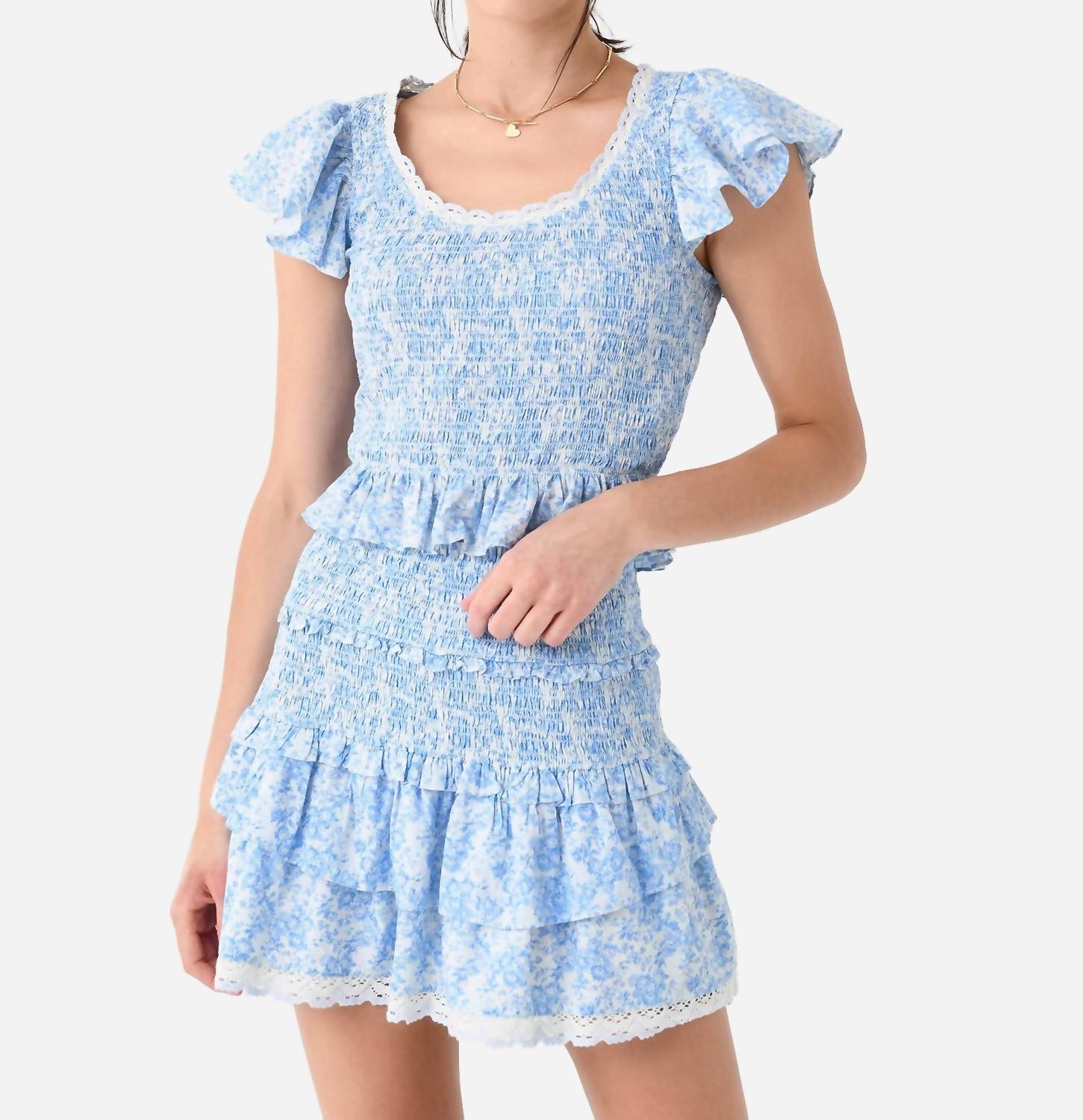 

Топ Milta в цвете Spa Blue LoveShackFancy