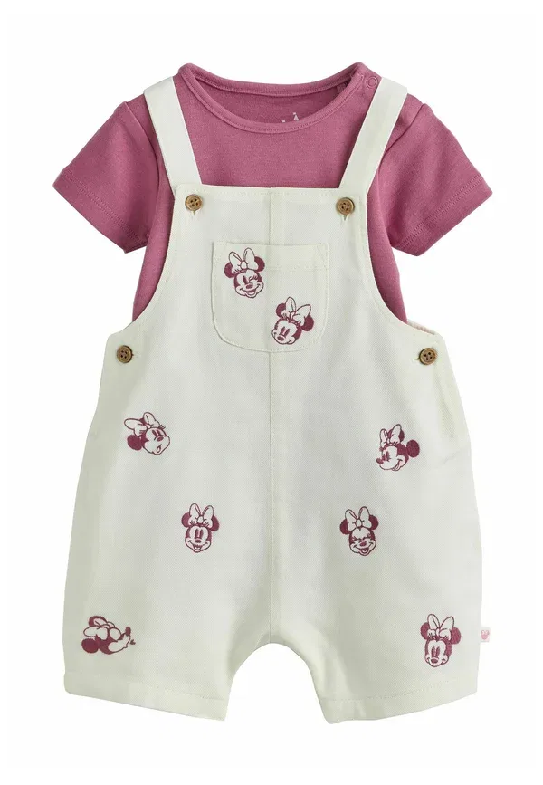 Комбинезон для малышей Regular fit, Next, ecru embroidered minnie mouse, цвет экрю