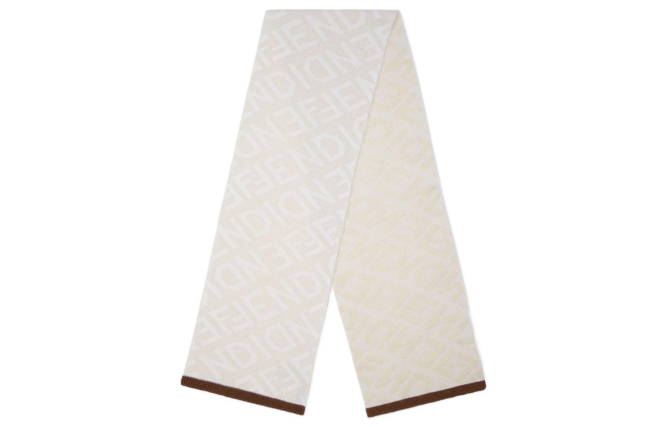 

FENDI Вязаный шарф женский белый, White