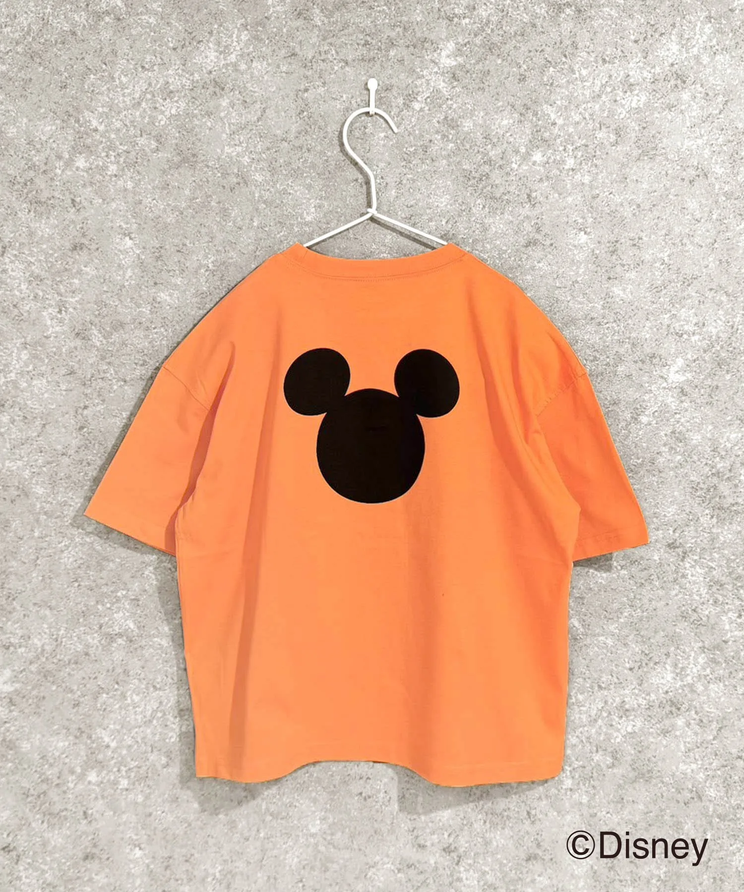 Детская футболка Disney MICKY MOUSE с принтом силуэта Микки Мауса оранжевая