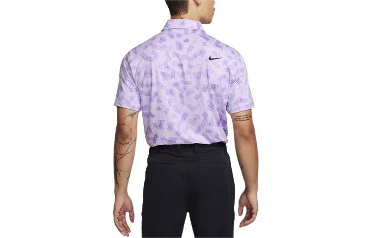 Рубашка поло мужская сиреневые цветы Nike, цвет Lilac flowers — фото 2
