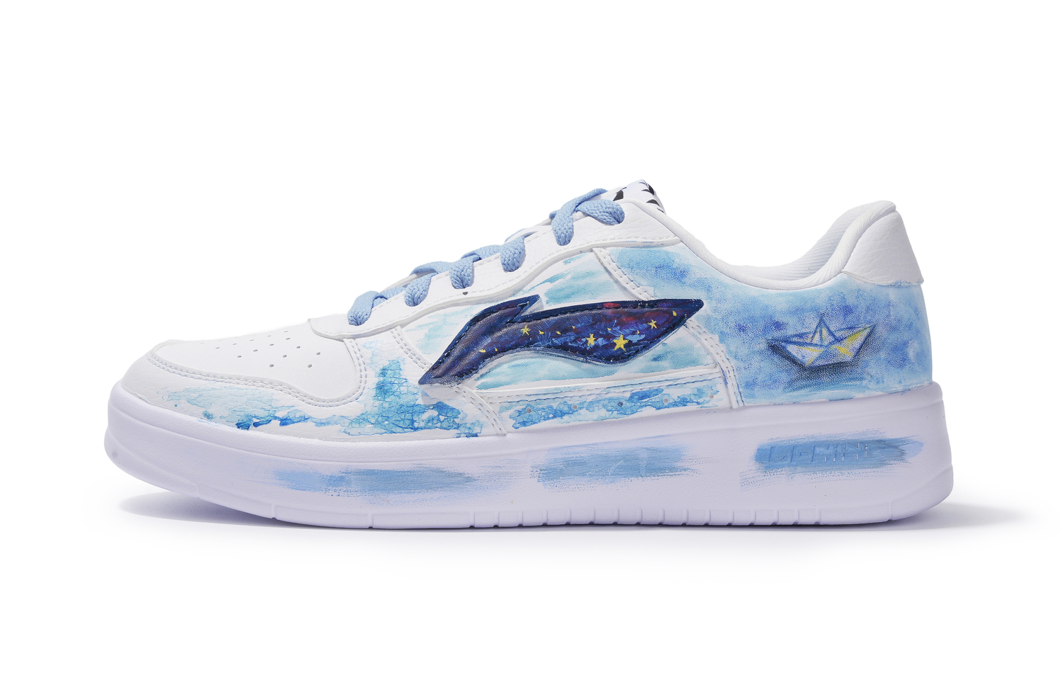 

LINING Низкие скейтерские кроссовки Pontoon Boats Waterproof And Wear resistant для мужчин, синие